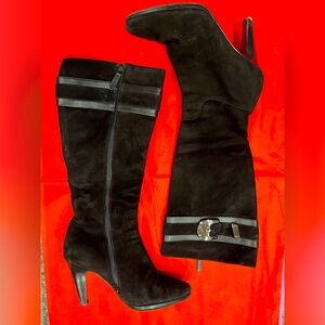 Cole haan suede black boots 9.5